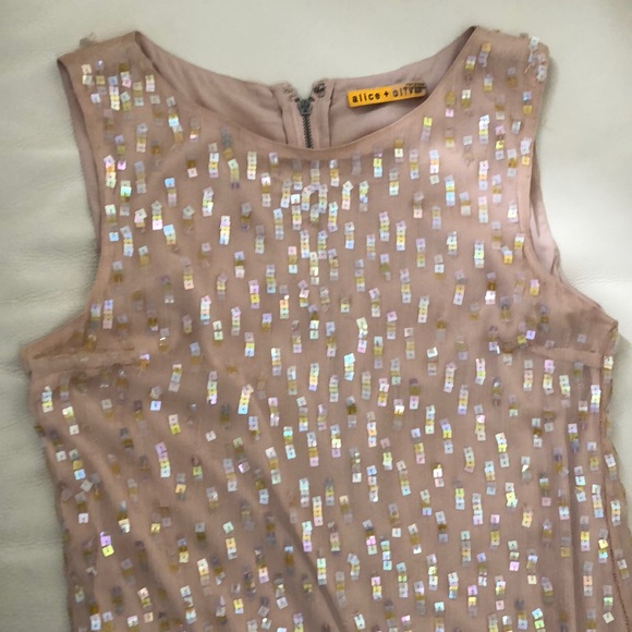 Alice+ Olivia Sequin Dress Sz 4 - Picture 3 of 8